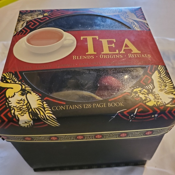 Tea Set Boxed Tea Pot for 1 2 Demitasse Cups &Saucers Leaf Red Tea Bags. - Picture 3 of 6